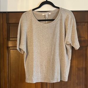 Forever 21 Sparkle Cream Short Sleeve Tee